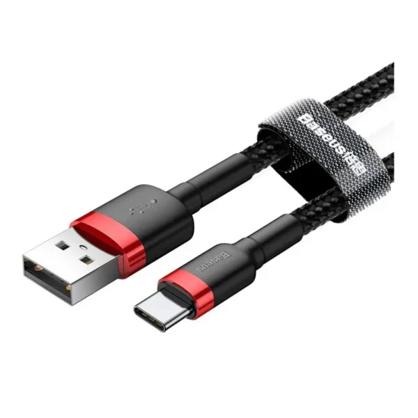 cabo-de-dados-usb-c-baseus-cafule-2a-3m-pretovermelho-sumtek