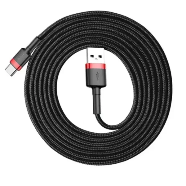 cabo-de-dados-usb-c-baseus-cafule-2a-3m-pretovermelho-sumtek