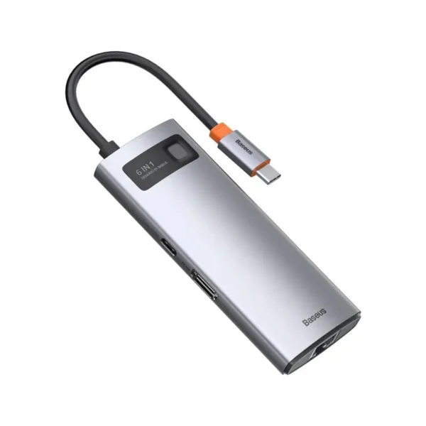 hub-baseus-metal-gleam-usb-c-para-usb-30rj-45hdmiusb-c-cinzento-sumtek