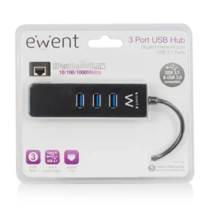 hub-ewent-ew1140-usb-a-para-usb-31rj-45-preto-sumtek