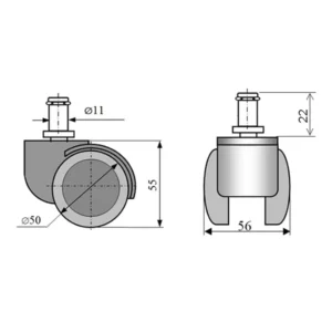 rodas-de-cadeira-conjunto-de-5-vermelha-sumtek